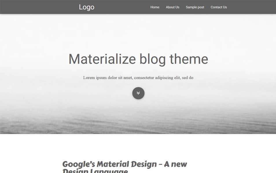 Materialize Blog Theme