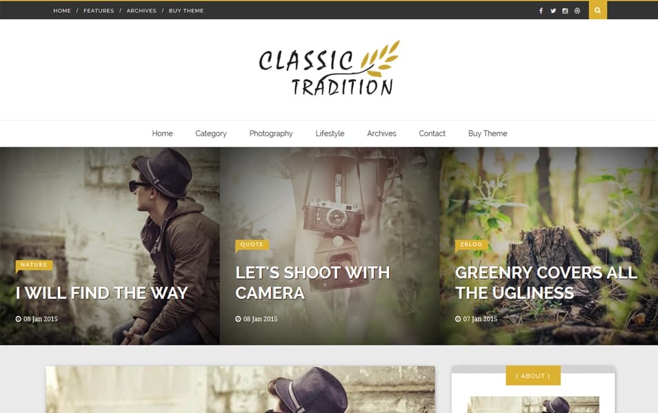 Classic Tradition Responsive Blogger Template