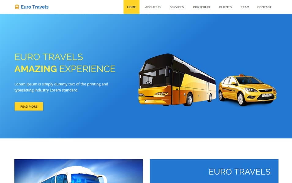 Euro HTML5 Travel Agency Website Template