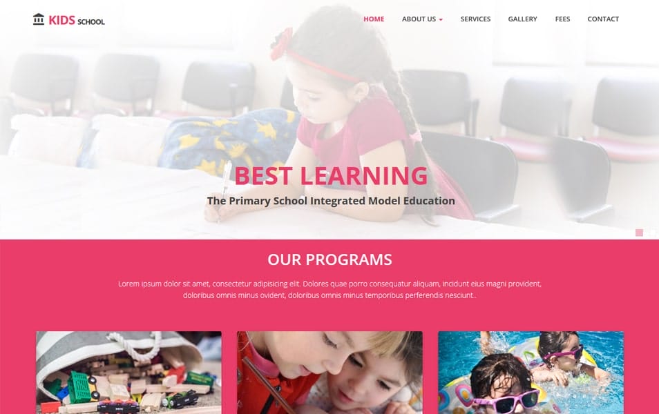 Kids Primary School HTML Website Template