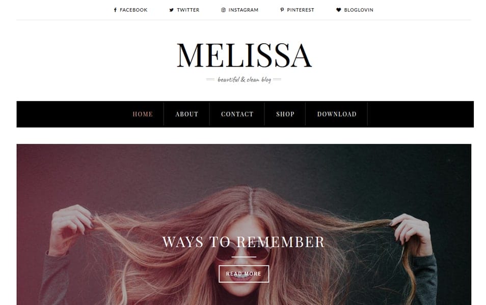 Melissa Responsive Blogger Template