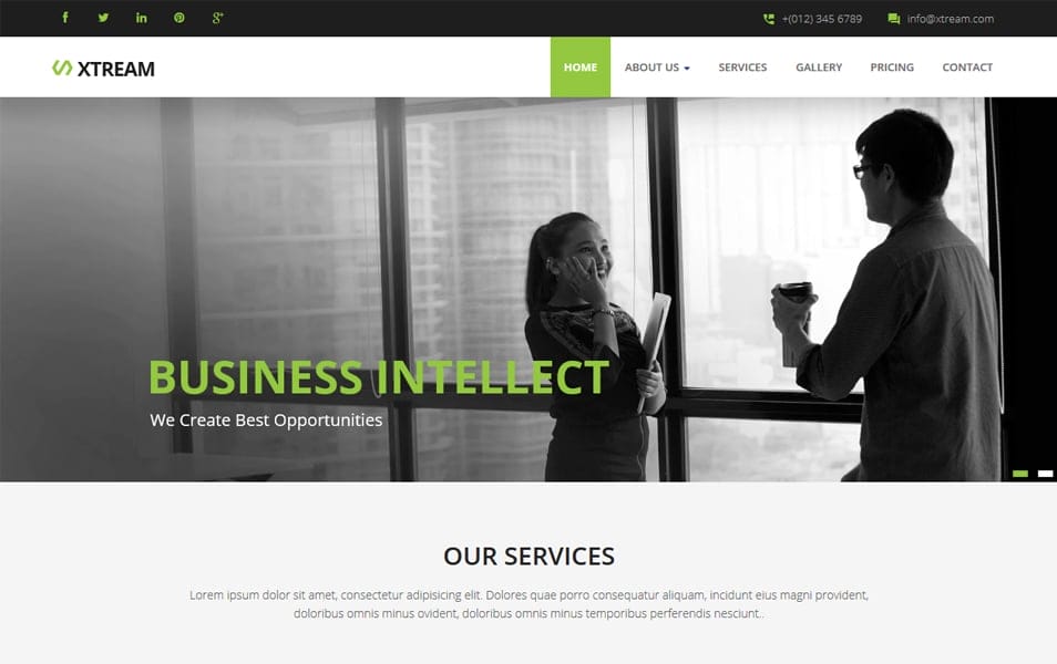 Xtream Corporate Responsive Website Template