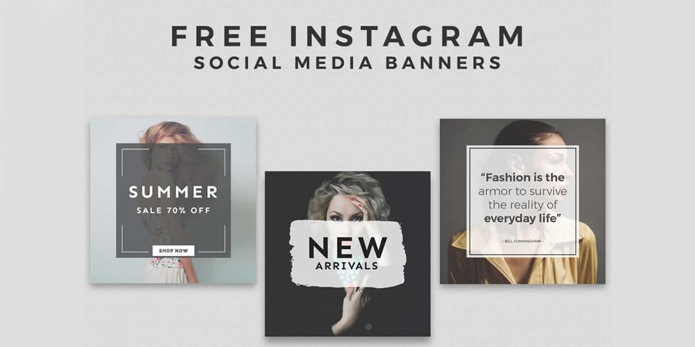 Free Instagram Social Media Banner Templates PSD
