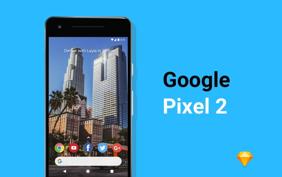 Google Pixel 2 Mockup