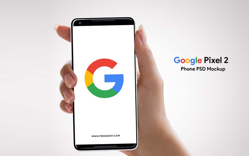 Google Pixel 2 Phone PSD Mockup