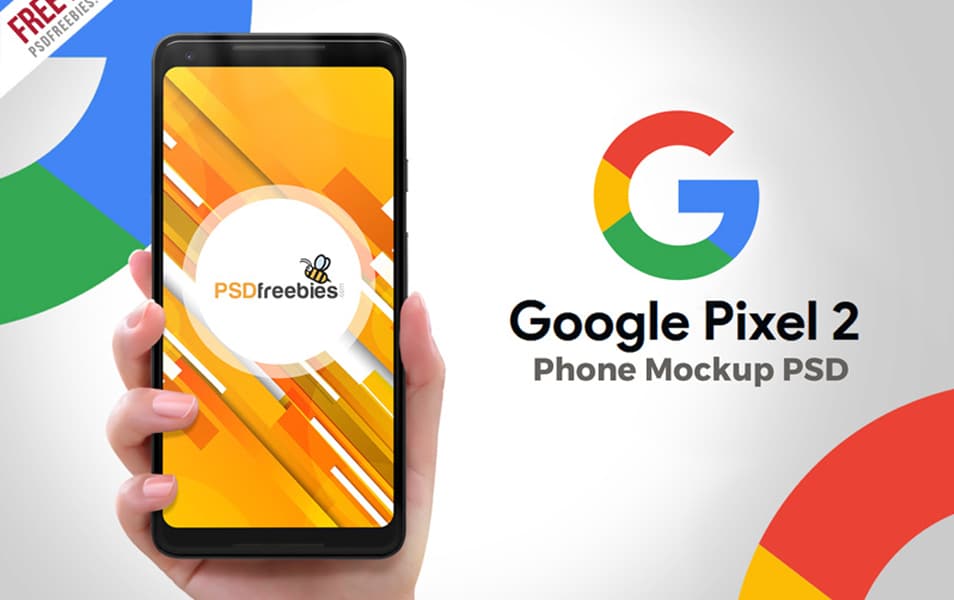 Google Pixel 2 Phone PSD Mockup