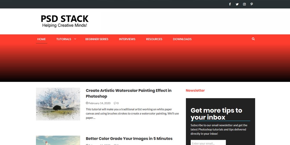Best Places for Photoshop Tutorials 23 PSD Stack