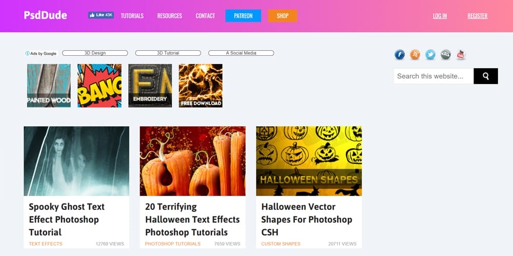 Best Places for Photoshop Tutorials 7 PsdDude