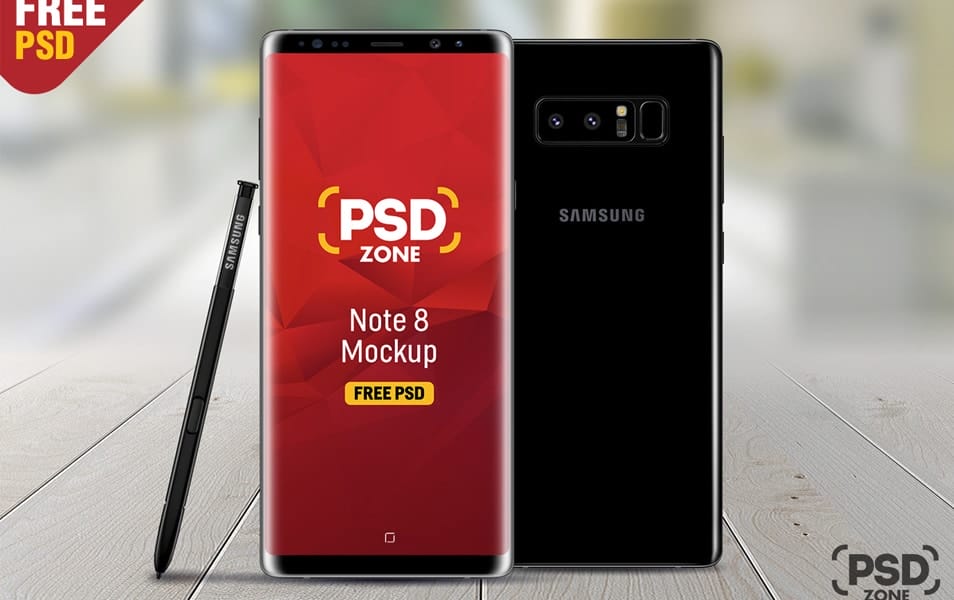 Samsung Galaxy Note 8 Mockup Free PSD