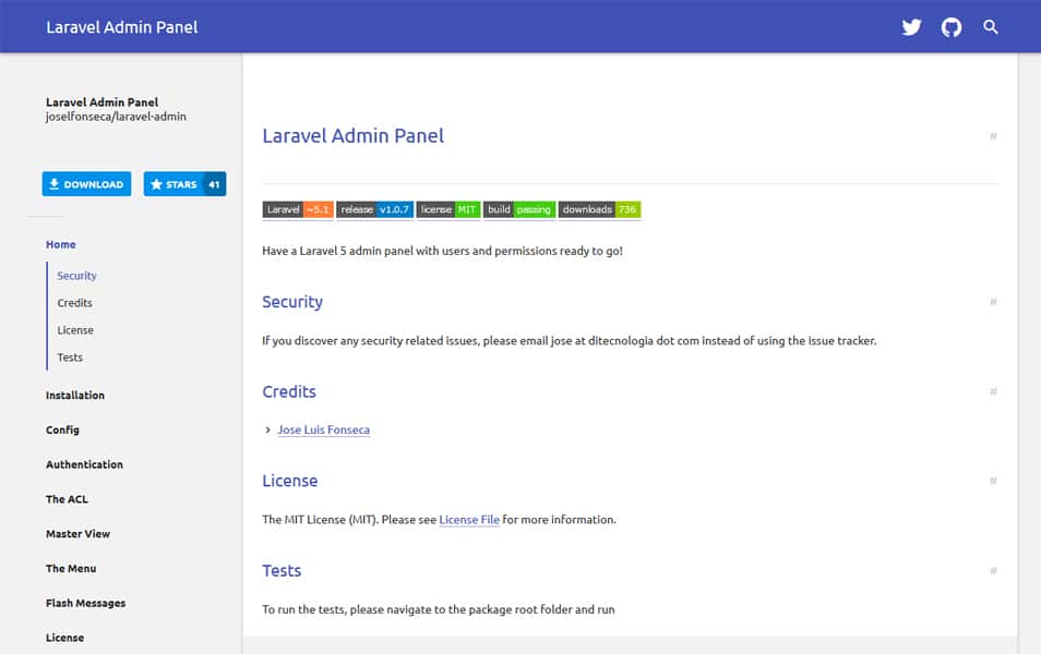 Laravel Admin Panel