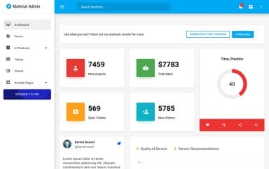 35+ Best Free Material Design Admin Templates » CSS Author