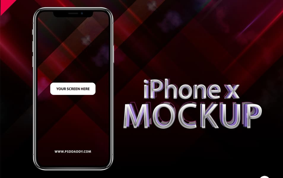 iPhone X PSD Mockup