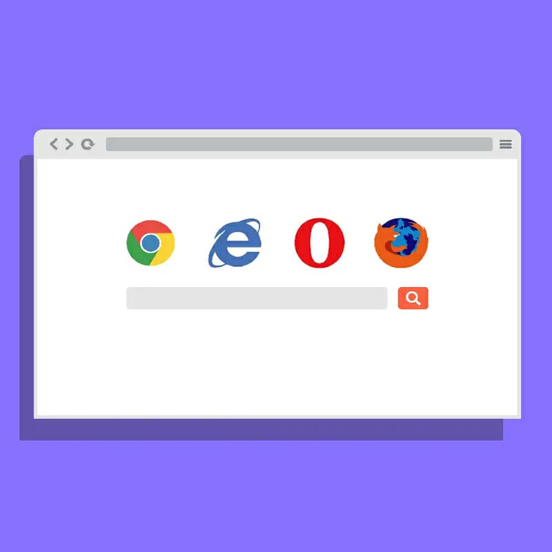 2D Flat Browser Mockup