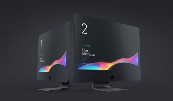 8 Black Matte Apple Devices Mockups