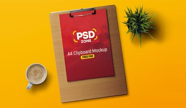 A4 Paper Clipboard Mockup