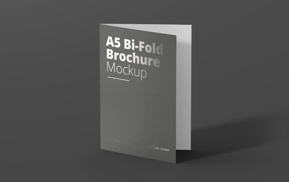 A5 Bi-Fold Brochure Mock-Up