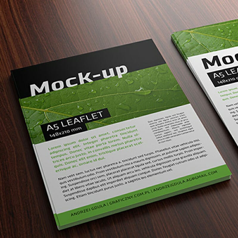 A5 Leaflet Mockup » CSS Author