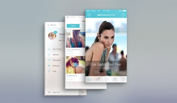 App Screen Front View MockUp