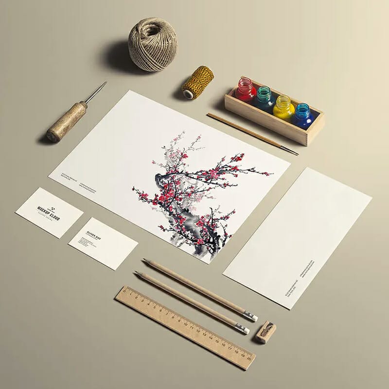 Art & Craft Stationery Branding Mockup