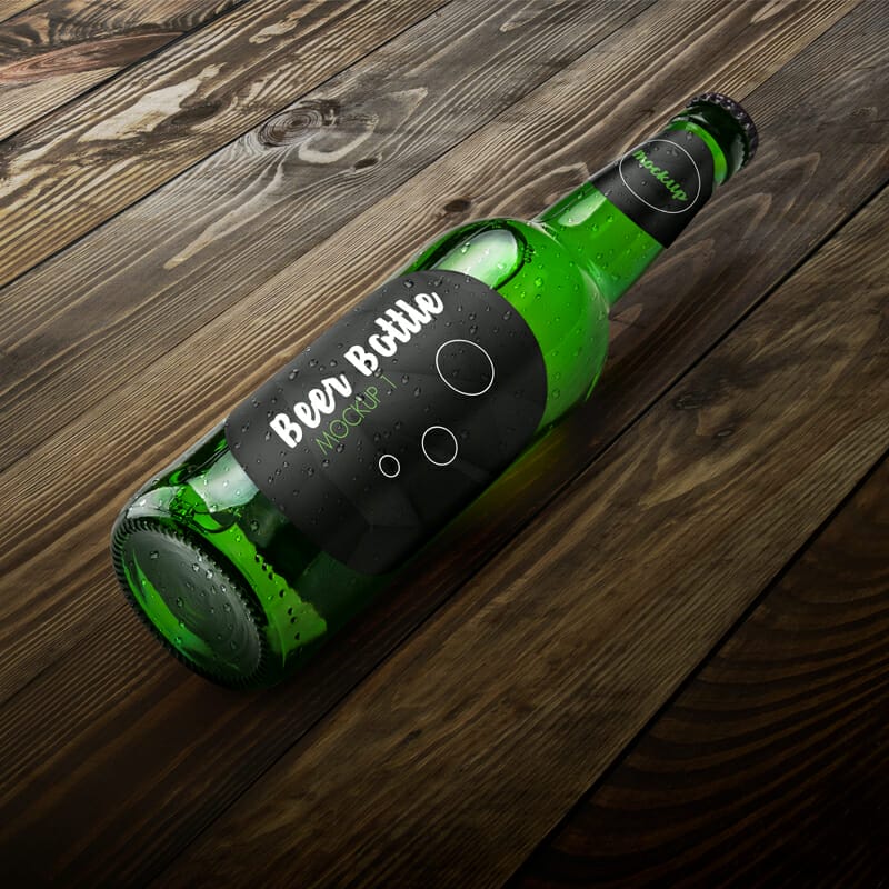 Beer Bottle PSD Mockup