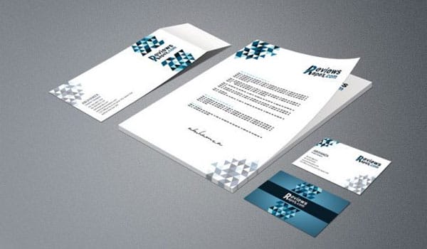 Business Card Letterhead Envelope Template Mockup