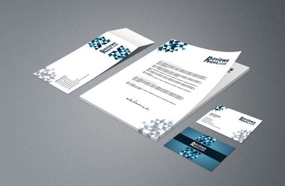 Business Card Letterhead Envelope Template Mockup