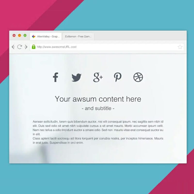 Clean Browser Mockup