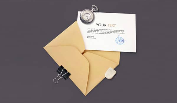 Clean Envelope Mockup