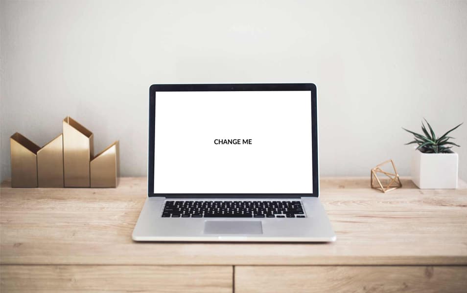 Clean MacBook PSD Mockup