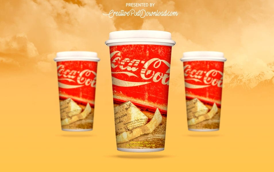 Coca Cola Branding Cup Mockup