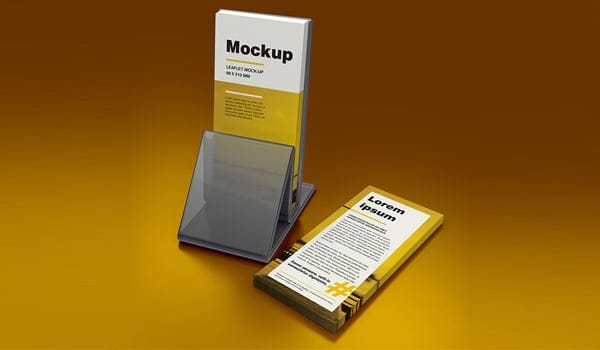 DL Leaflet Holder Mockup