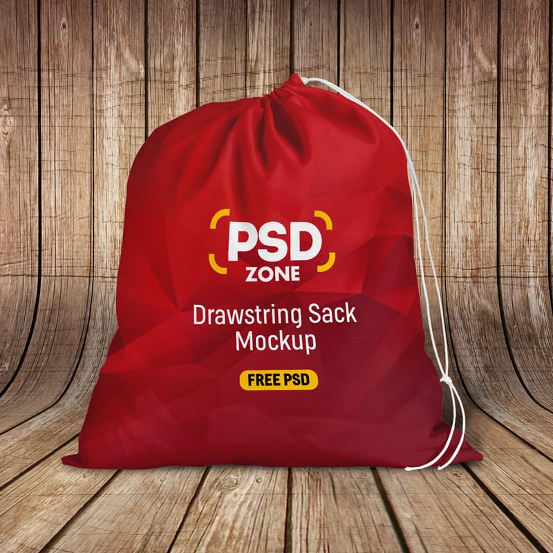 Drawstring Sack Mockup Free PSD » CSS Author