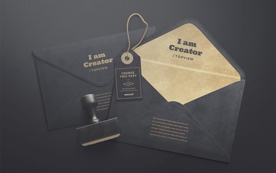 Envelopes and Tag Mockups
