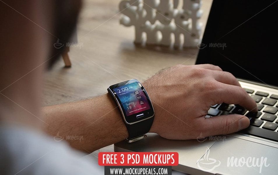 FREE 3 PSD Smartwatch Mockup