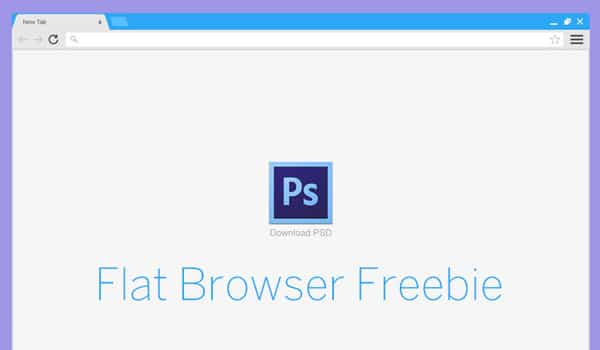 Flat Browser Mockup