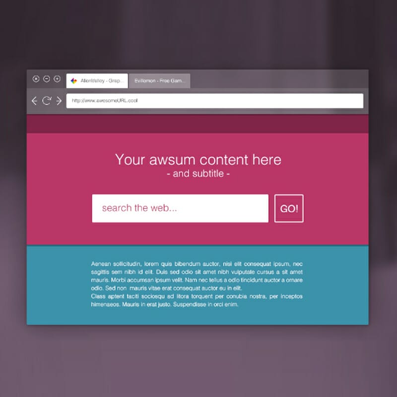 Flat Transparent Browser