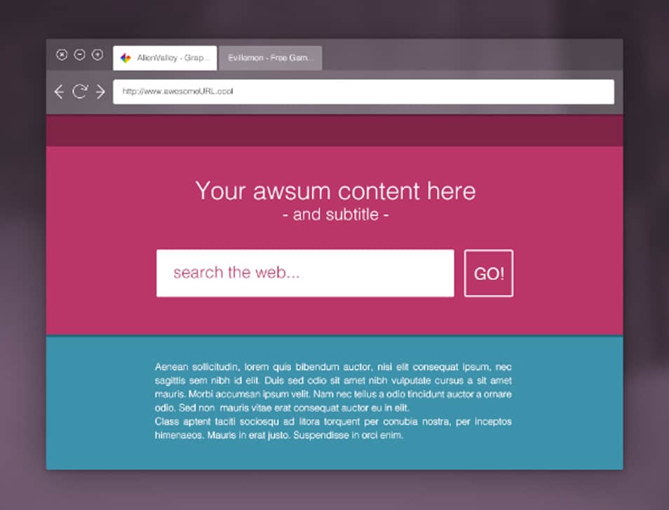 Flat Transparent Browser
