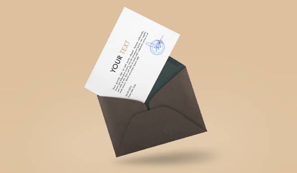 Floating Envelope Mockup