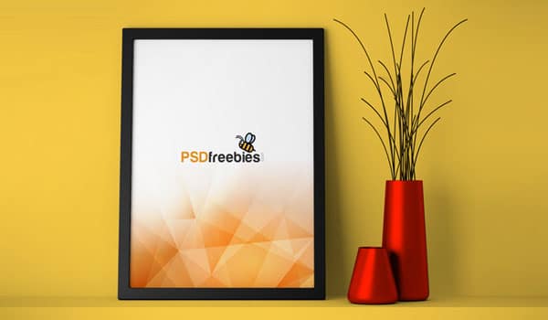Flyer Poster Frame Mockup Free PSD