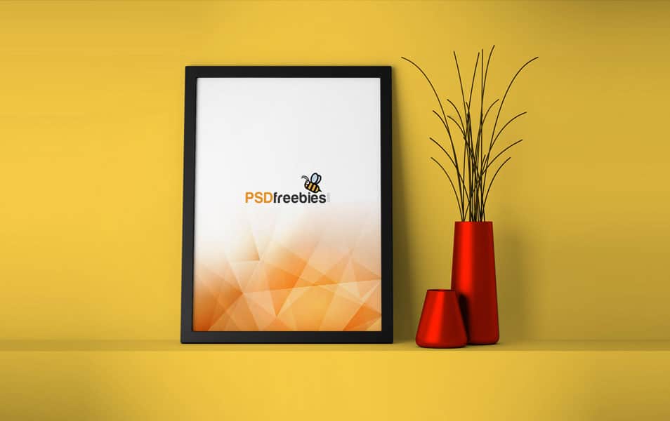 Flyer Poster Frame Mockup Free PSD