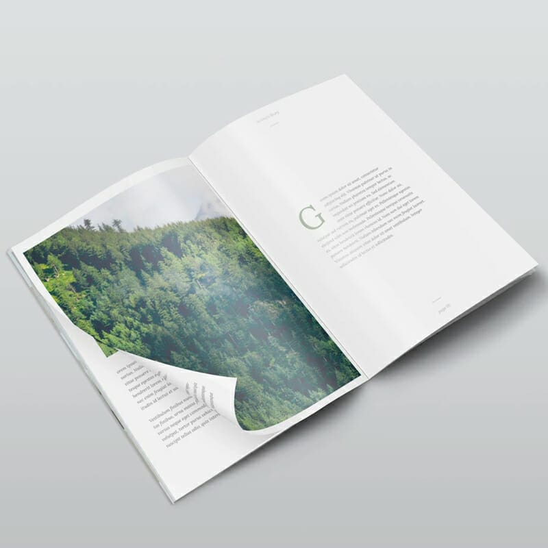 Free A4 PSD Magazine Mockup Isometric View