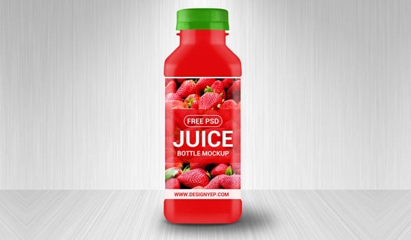 Free Juice Bottle Mockup PSD