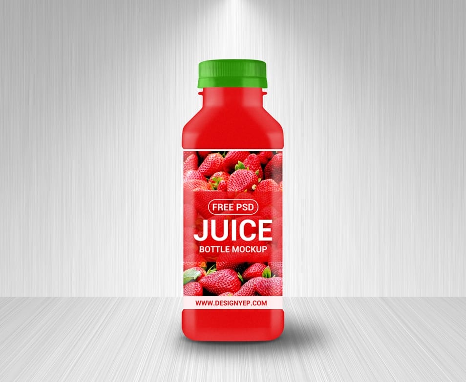 Free Juice Bottle Mockup PSD