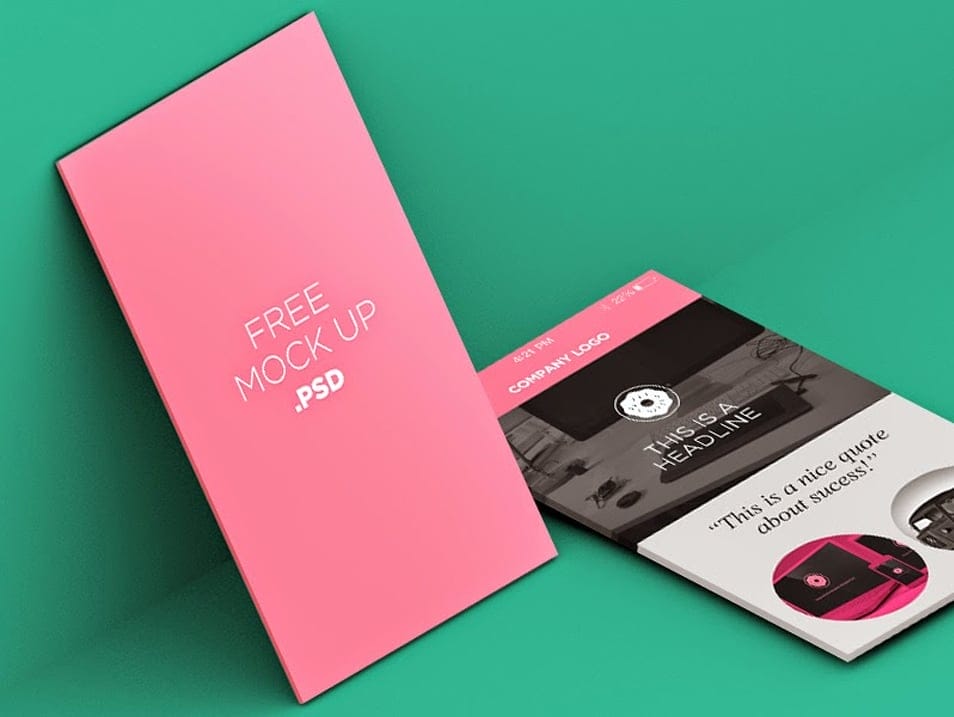 Free PSD Mobile Screen Mockup