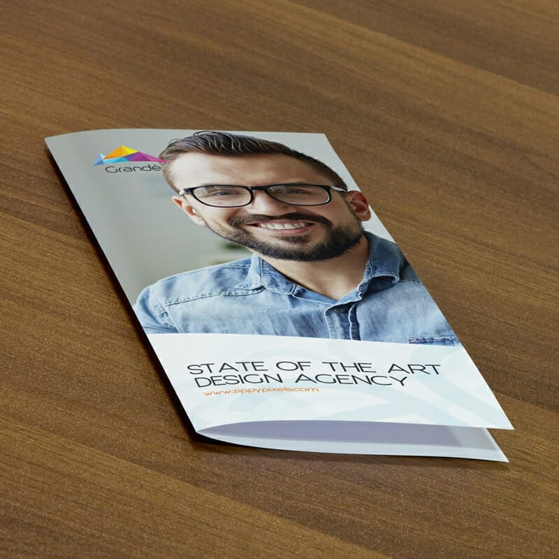 Free Photorealistic PSD Mockup Of Bifold Flyer
