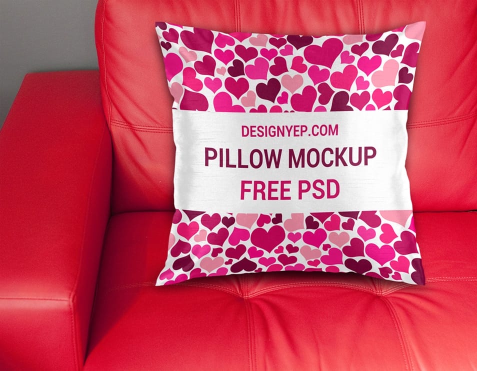 Free Pillow Cover Mockup PSD