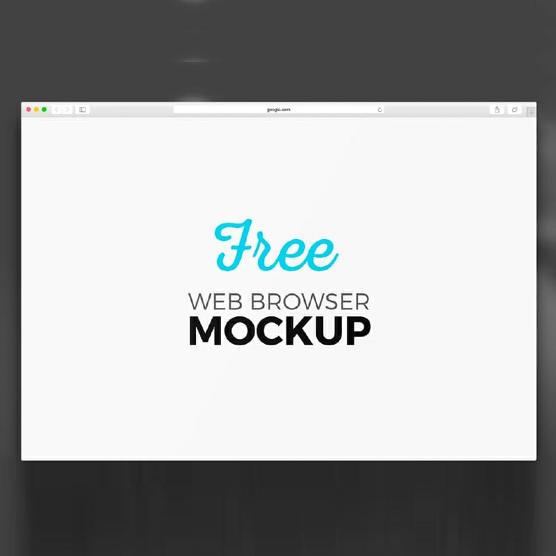 Free Safari Web Browser Photoshop Mockup Set