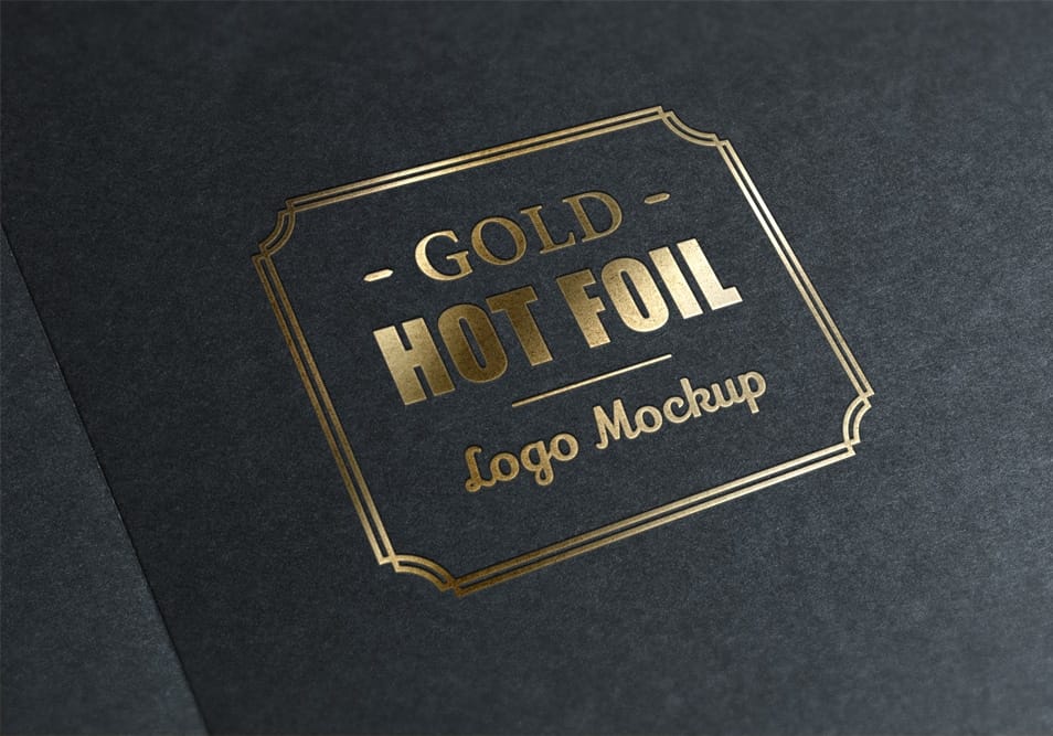 Gold Stamping Logo MockUp