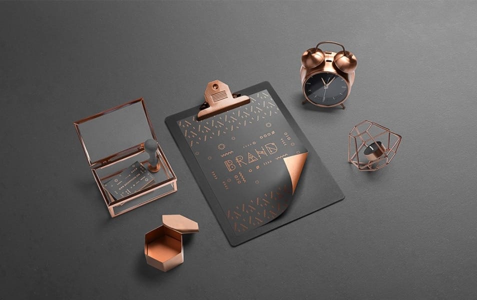 Isometric Branding Mockup Free Scene