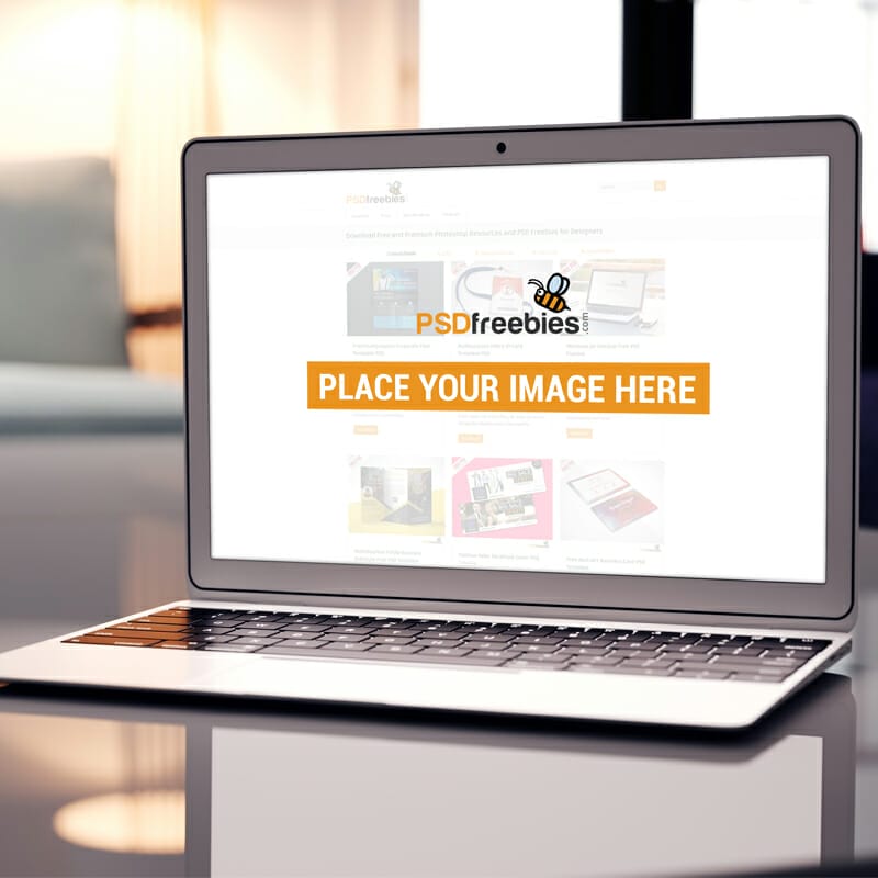 MacBook Air Free PSD Mockup Template